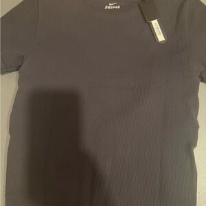 Nike Skims Ribbed Crew T-Shirt - Black Brand New- Medium